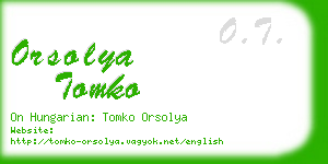 orsolya tomko business card